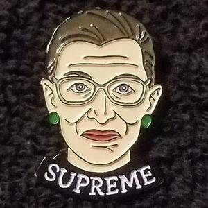 Ruth Bader Ginsberg RBG enamel pin Supreme by The Found